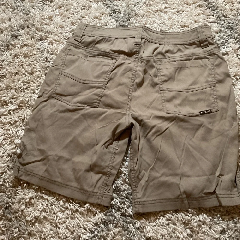 Prana Zion Men 32W x 9L Tan Hiking Outdoor‎ Performance Shorts Stretch Nylon
